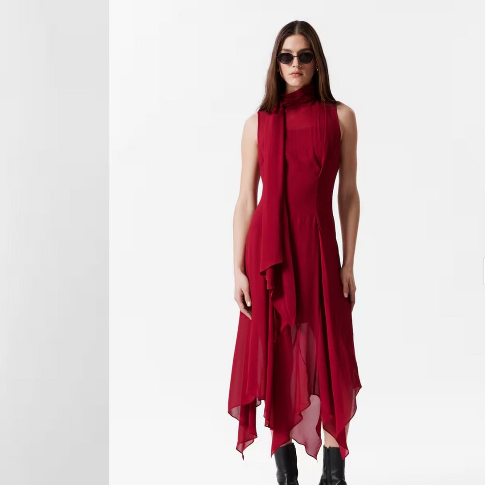 Scarf-Detail Midi Dress & Other Stories